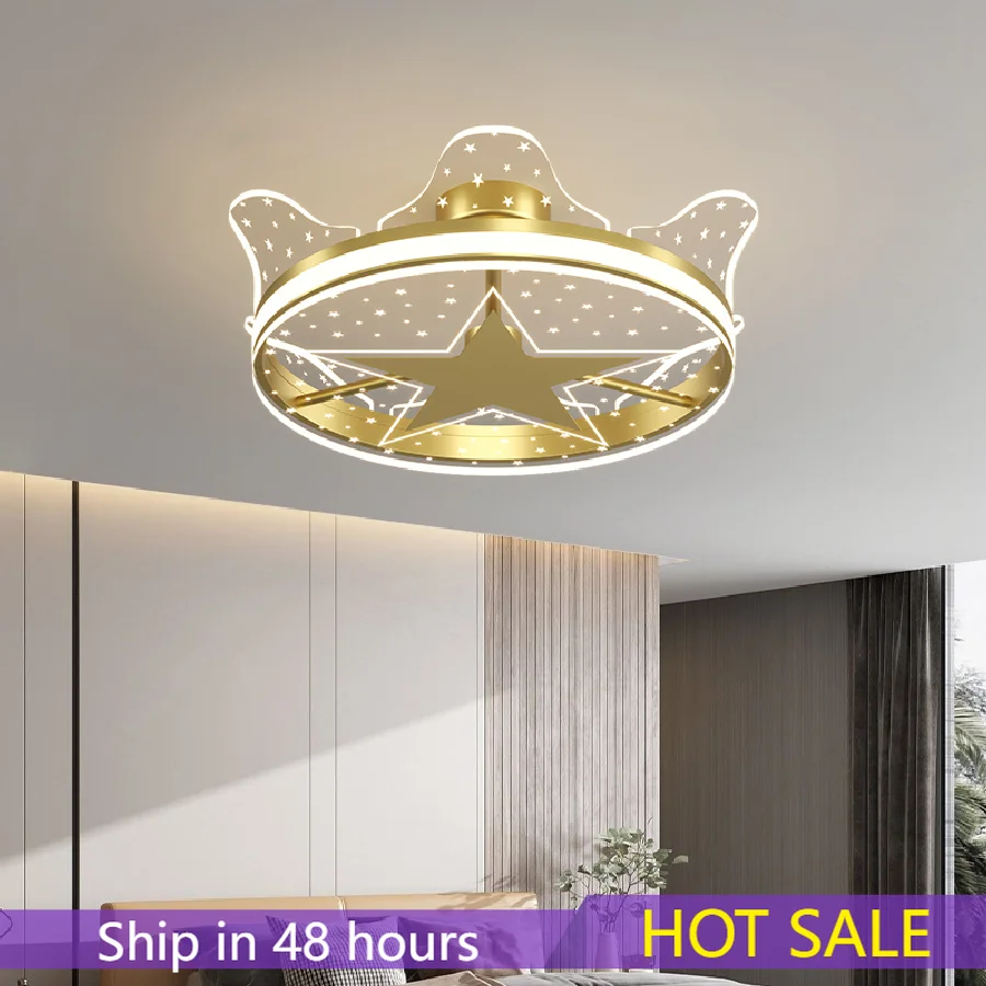 

Nordic Post-modern Children's Room Ceiling Lights Boy And Girl Personality Cartoon Star Bedroom Lamp Three-color Light Fixture