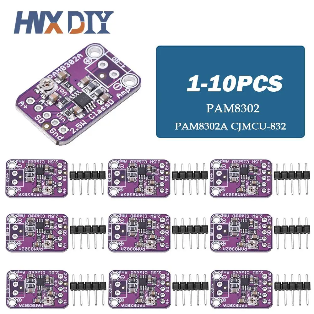 1-10 шт, PAM8302A CJMCU-832 PAM8302 2,5 W, одноканальная, класс D, модуль усилителя мощности звука, макетная плата