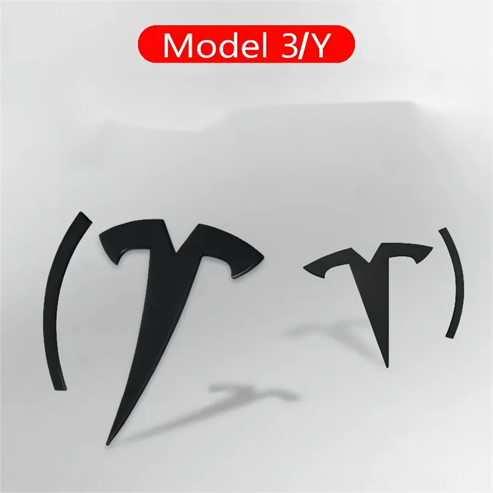

3 шт., наклейки на эмблему Tesla для переднего и заднего багажника