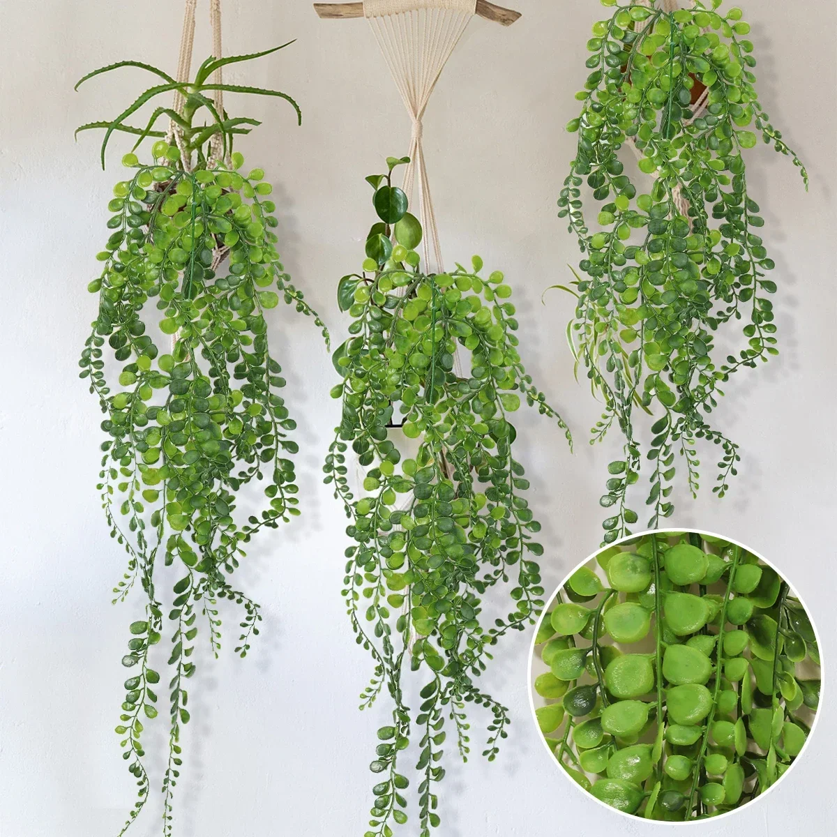 XIYA Искусственный Лист Эвкалипта - Подвесное Зеленое Декоративное Растение Из