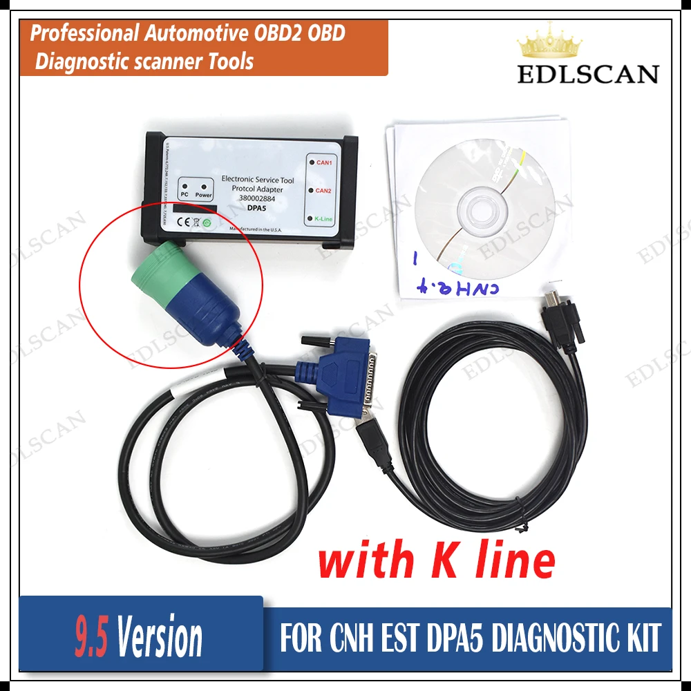 

Electronic Tool for CNH 9.5 Version + K-line cable EST DPA5 kit for CASE Diagnostic Tool