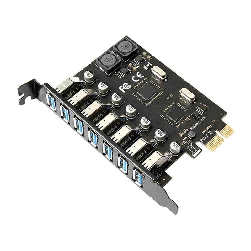 

Expansion Card 7 Port USB 3.0 PCI-E Desktop Computer Expansion Card Free External Power Supply Power Supply