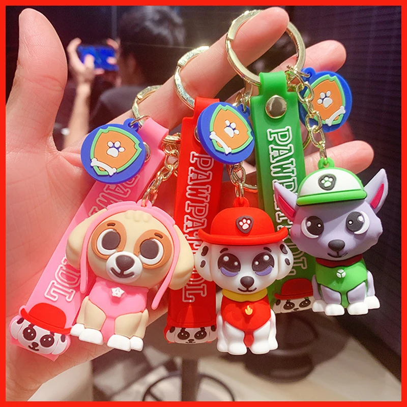 

Paw Patrol Anime Figures Kawaii Keychain Cute Doll Keychain Car Pendant Cartoon School Bag Ornaments Stationery Small Accessorie