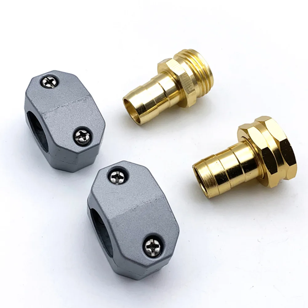 

1Pair Male Female Garden Hose End Clamp Mender Repair Coupler 3/4\" & 5/8\" Garden Watering Connector Watering Hose Accessories
