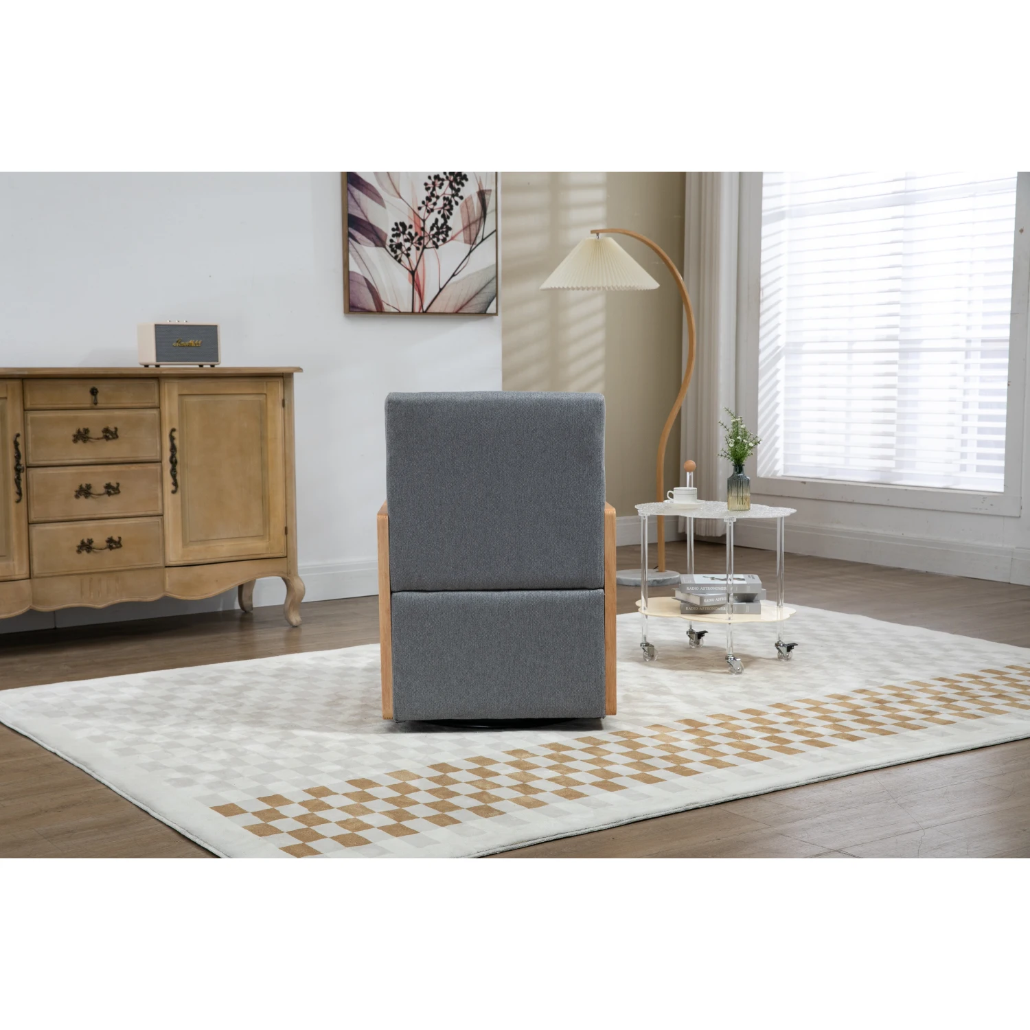 COOLMORE Современный стул с акцентной обивкой из льна для гостиной спальни