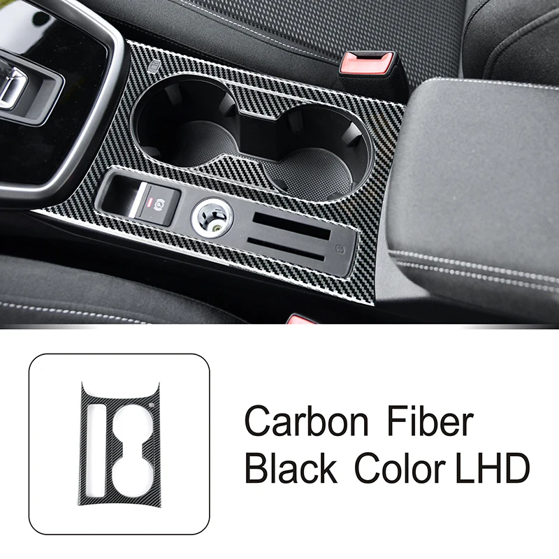 

Декоративная накладка на центральную консоль для Audi A3 8Y 2021-2022 (левый руль), карбоновый цвет, для держателя стаканов, отделка интерьера
