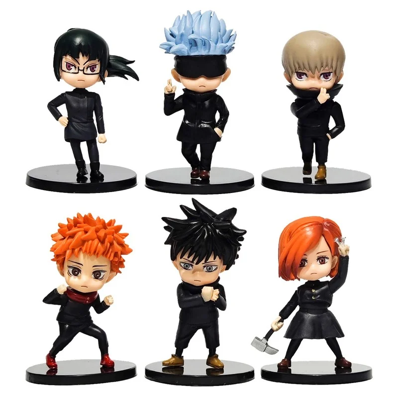 

6pcs/set Jujutsu Kaisen Anime Figure Itadori Yuji Fushiguro Megumi Action Figure Gojo Satoru Kugisaki Nobara Figurine Model Toys