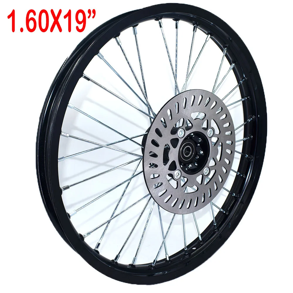 1.60 x 19"inch Front Rims Aluminum Alloy Disc Plate Wheel Rims with Disc brake for KLX CRF Kayo Apollo BSE Pit Bike Dit Bike