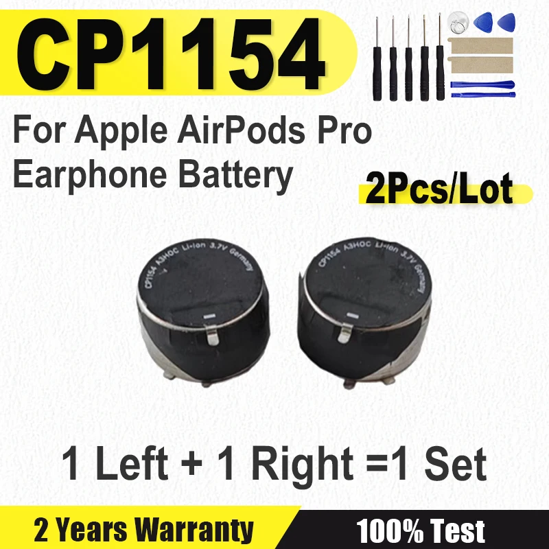 Фото 2 шт./лот, новый литий-ионный аккумулятор 3,7 В CP1154 для Airpods 3, 3rd наушники AirPods Pro, гарнитура + бесплатные инструменты №1