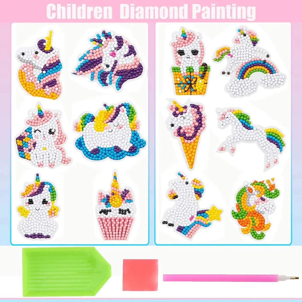 Cartoon Diamond Painting Stickers Kits for Kids DIY Full Drill Diamond Painting by Numbers Diamond Art Crafts Children Toy Gift images - 6