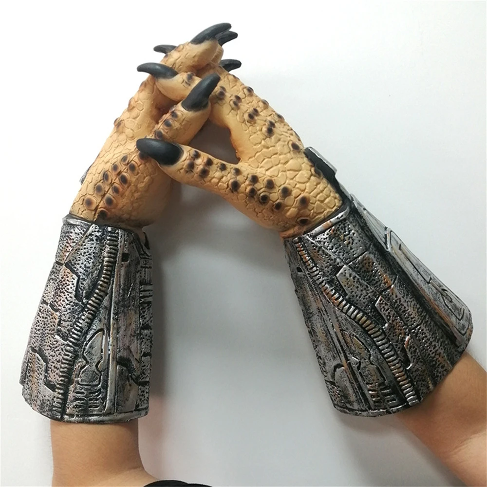 

Halloween Rave party props accessories cosplay dress up Predator mask gloves