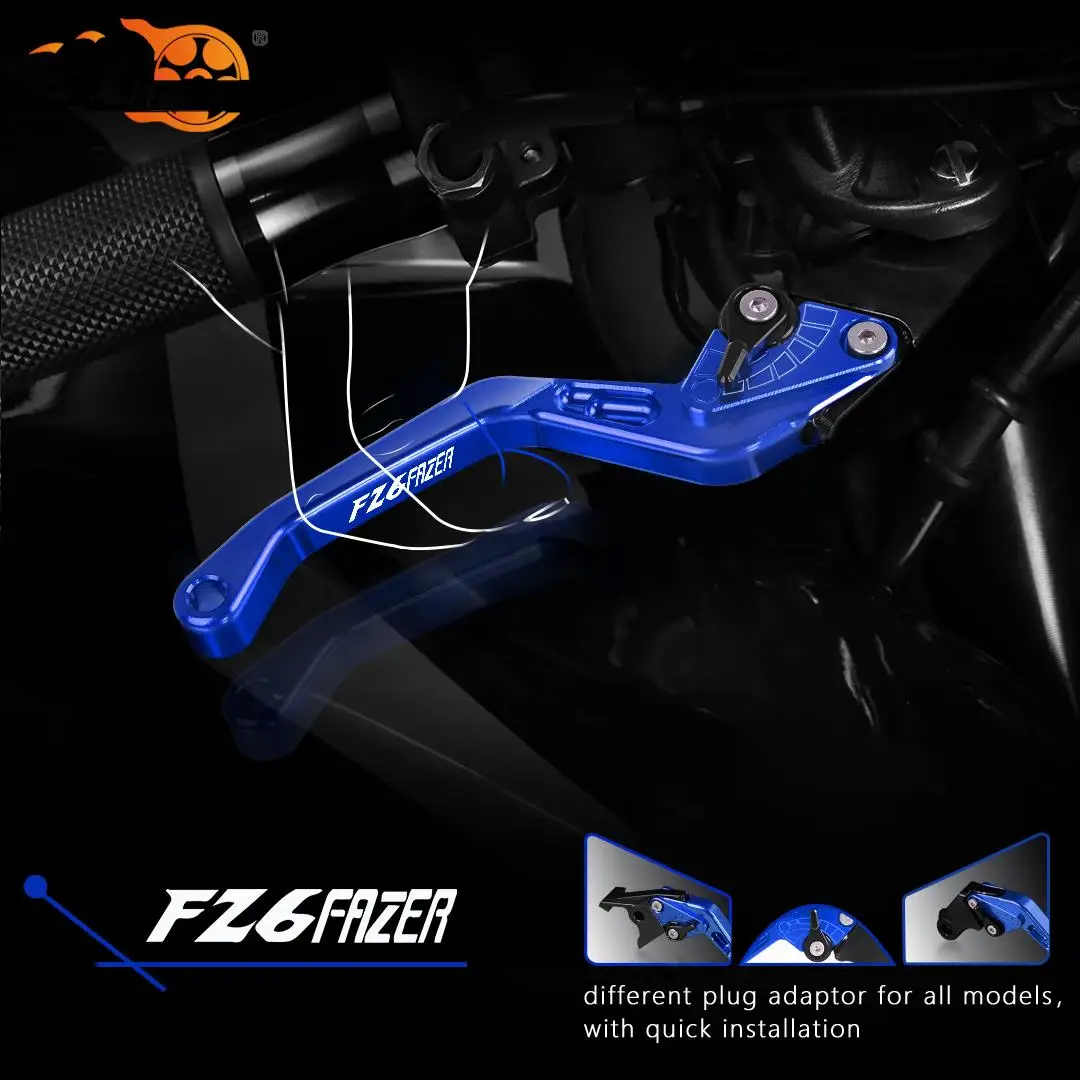 

Регулируемый короткий рычаг сцепления тормоза мотоцикла, аксессуары для Yamaha FZ6FAZER Fz6 Fazer 2004 2005 2006 2007 2008-2010, алюминий