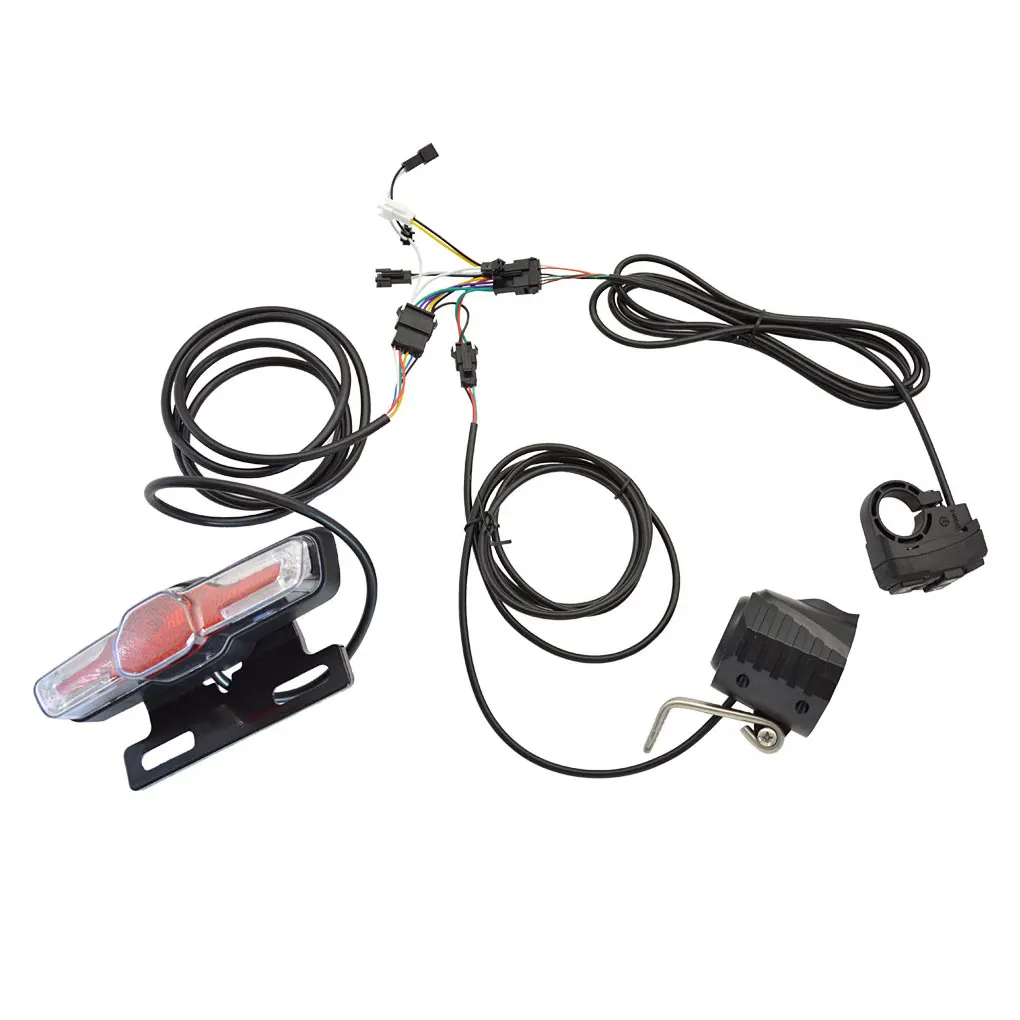 

Taillight Set Scooter Supplies Bike Headlight Multifunctional Handily Install Professional Brake Lamp Compact Size Front Horn