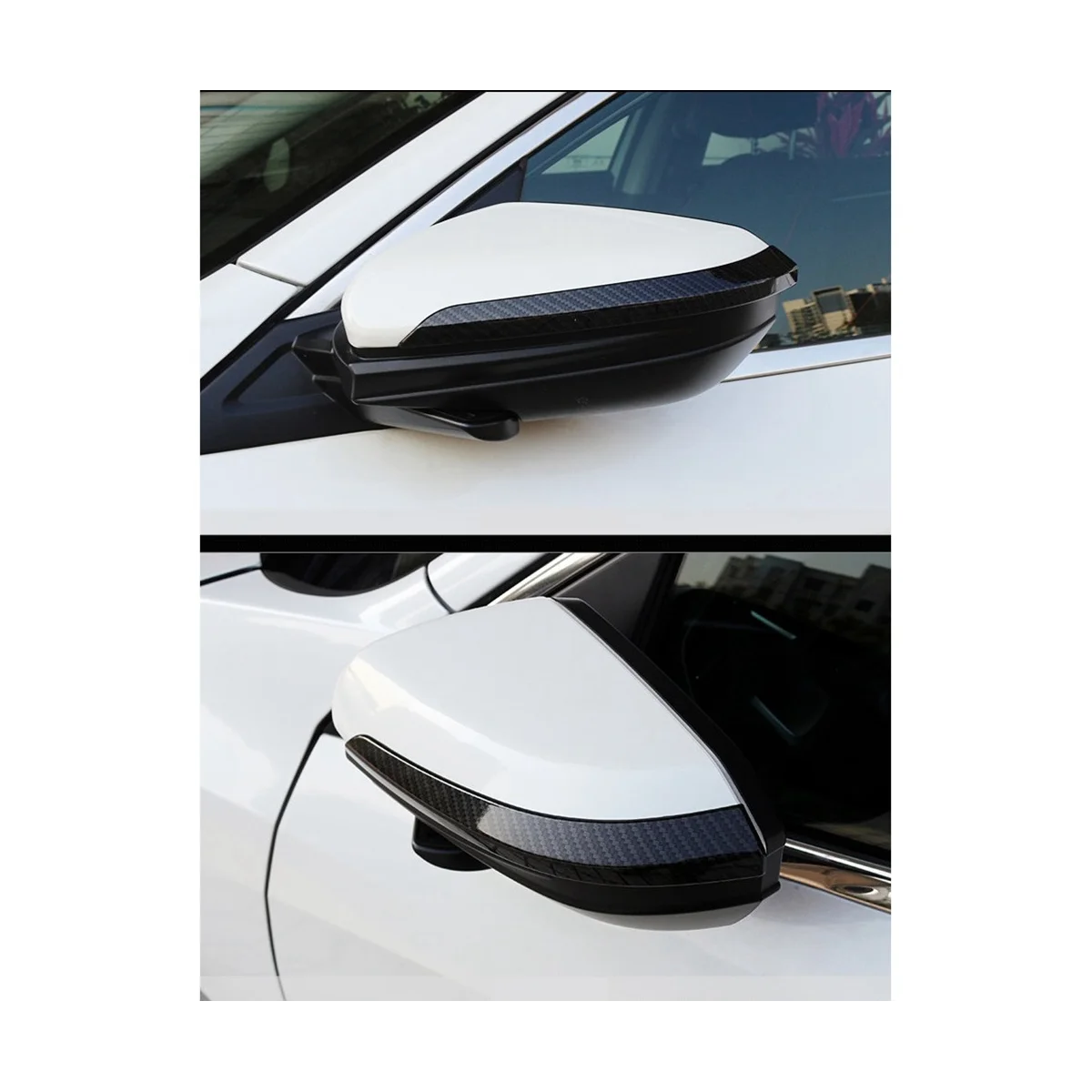 

Автомобильное боковое зеркало заднего вида из углеродного волокна отделка рамка крышка Внешние зеркальные наклейки для 10-го поколения 2016-2020