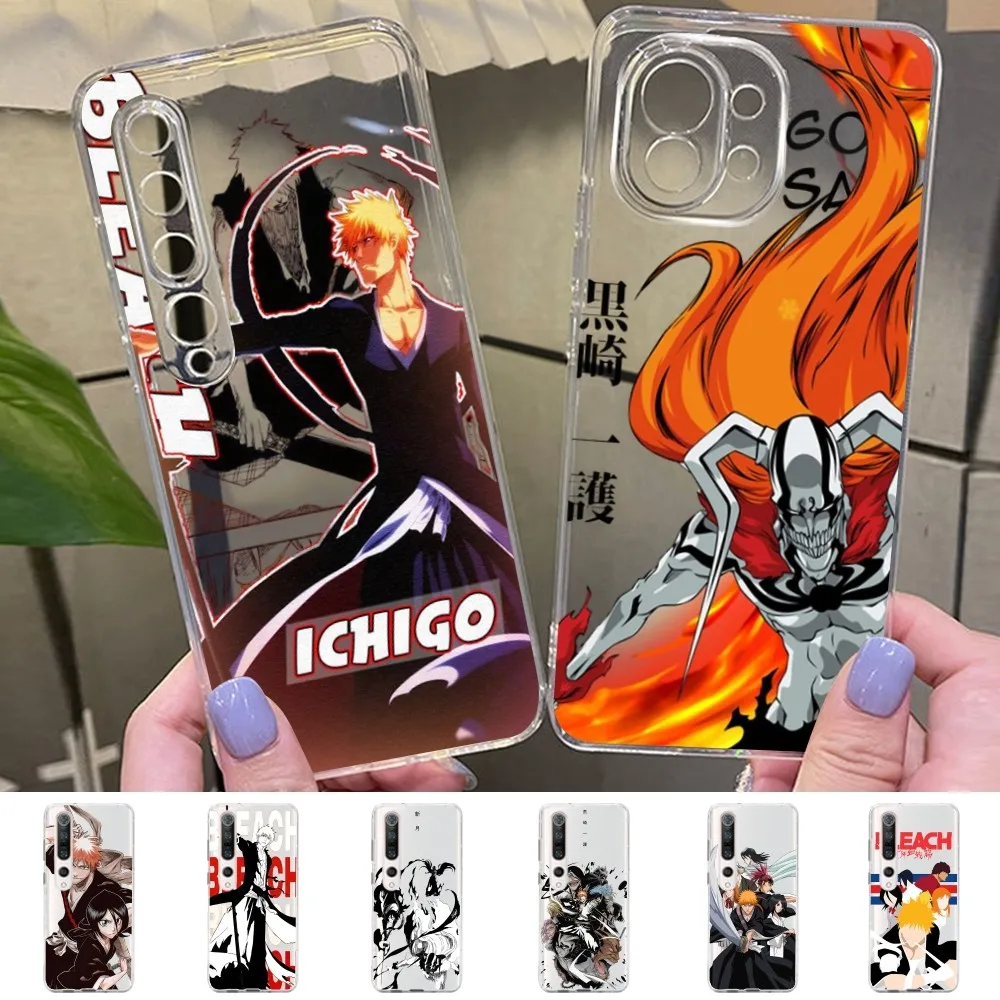 Чехол для телефона Аниме Блич Ичиго Samsung S 20 21 22 23 Redmi Note7 8 9 10 Huawei P20 30 40 Прозрачный