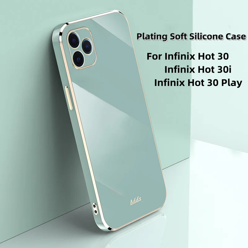

Luxury Plating Case For Infinix Hot 30 30i 30 Play Soft Silicone Phone Case For Infinix Hot30 30Play Shockproof Back Cover Funda