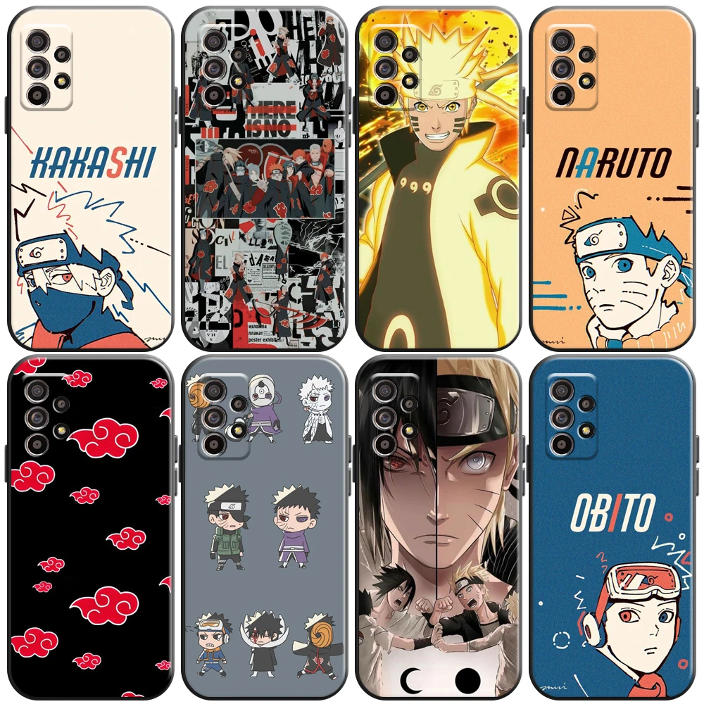 

NARUTO Anime Phone Case For Samsung Galaxy A32 4G 5G A51 4G 5G A71 A72 4G 5G Funda Back Black Silicone Cover Soft