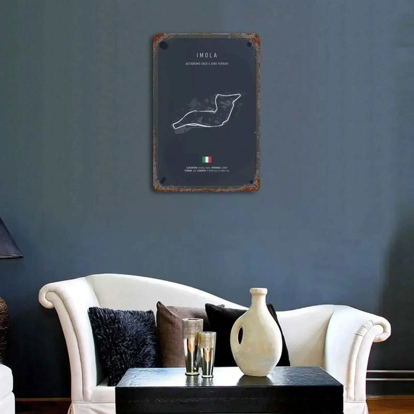 Imola Monaco Track Thetic Motorsport Race Постер Металлическая Настенная Художественная