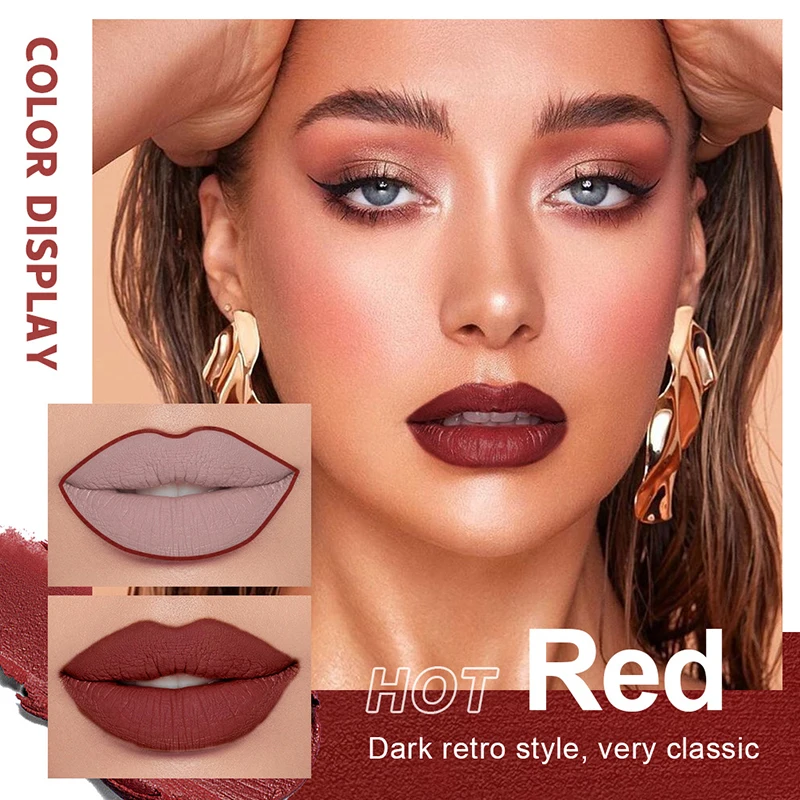 

2 In 1 Sexy Matte Mist Lip Liner Pencil Velvet Waterproof Long-Lasting Non-stick Cup Lipstick 8 COLOR Lip Makeup Cosmetics TSLM1