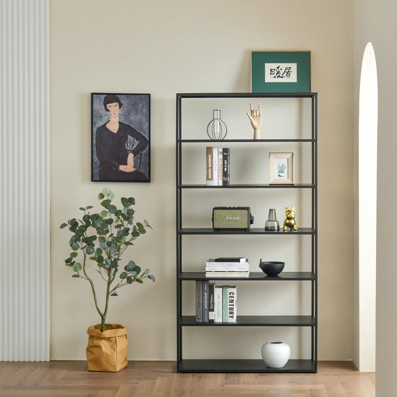 

Многоуровневый стеллаж для хранения CXH, креативный и слегка роскошный простой железный книжный шкаф с перегородками для гостиной