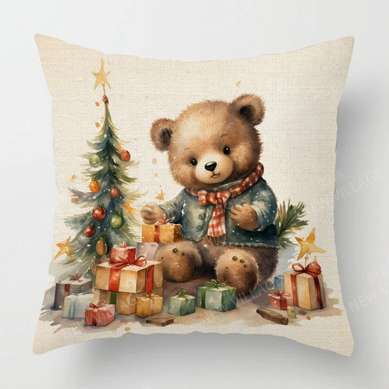 Декоративная подушка полиэстер/хлопок WINTER PLANT 40x40/45x45/50x50/60x60 см