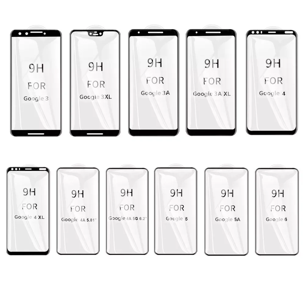 Screen Protector for Google Pixel 5A 3A 4 XL Oleophobic Tempered Glass film For Google 3 XL 4A 5 4XL Curved Protective glass
