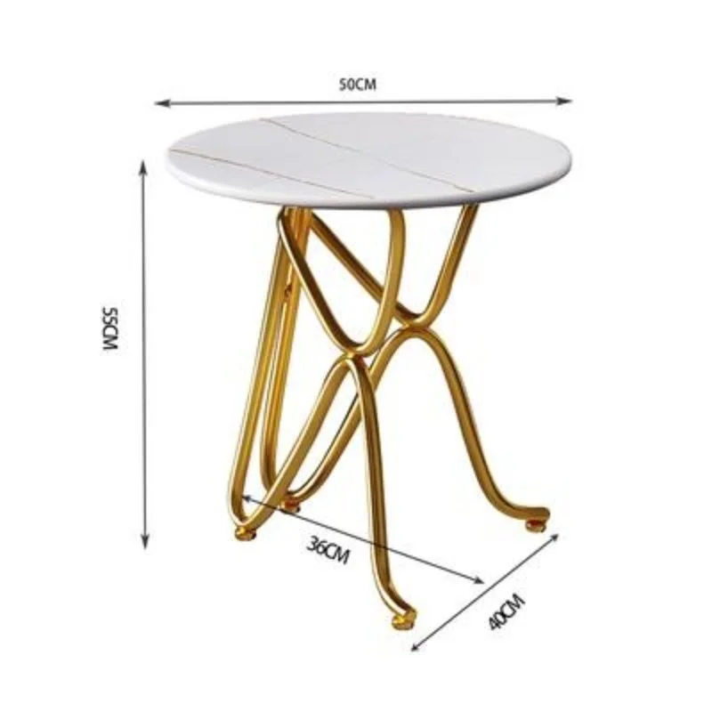 

Nordic light luxury sofa side table rock slab creative modern minimalist balcony small round table seating corner coffee table