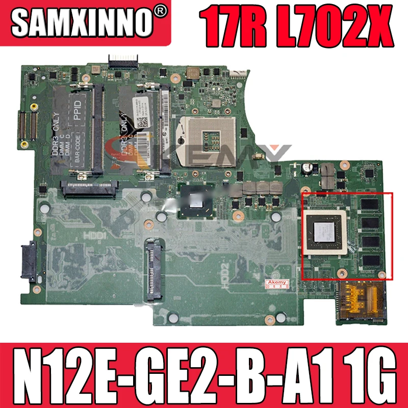 

Original Laptop motherboard For DELL XPS 17R L702X 2D Mainboard CN-0JJVYM 0JJVYM DAGM7MB1AE1 N12E-GE2-B-A1 1G HM67