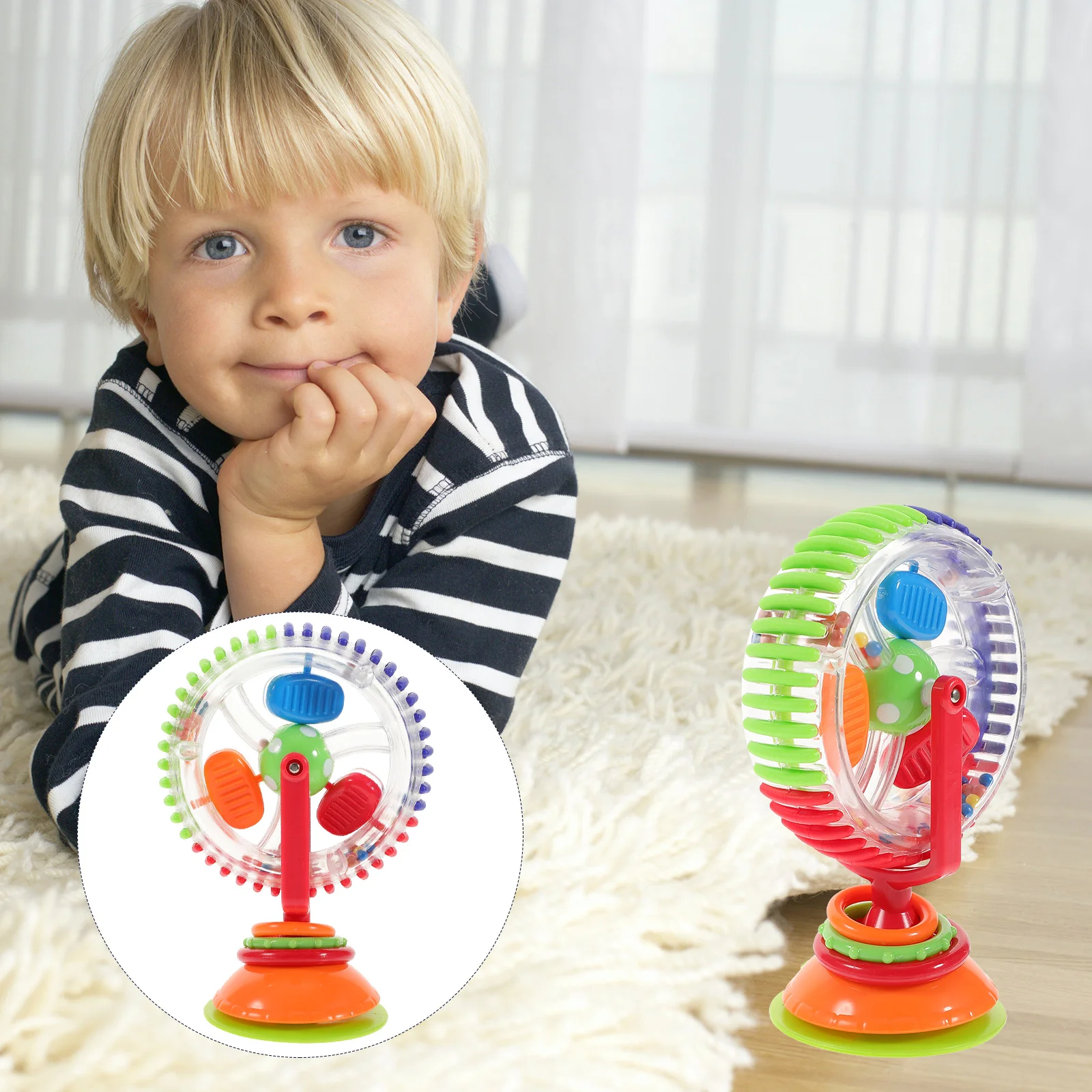 

Toy Toys Wheel Baby Suction Ferris Feeding High Chair Cup Comforting Infant Plaything Activity Kids Tray Babies Interactive