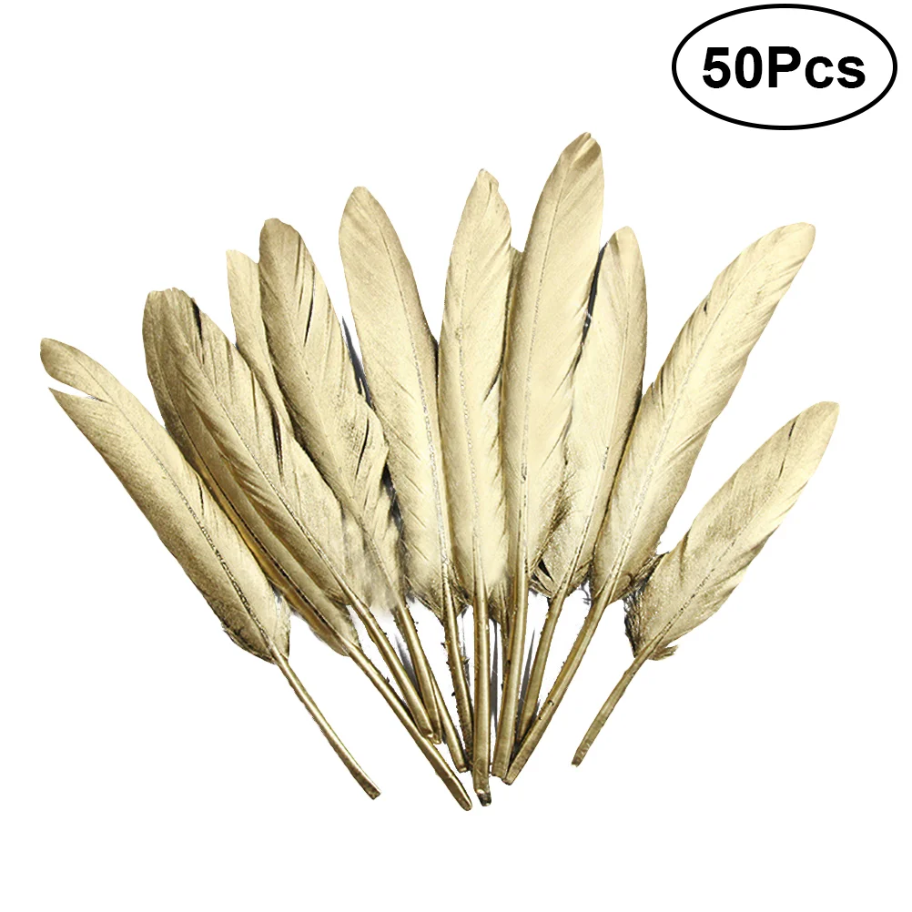 

50 10-15cm Golden Decorative Beautiful Natural Duck for Garment DIY