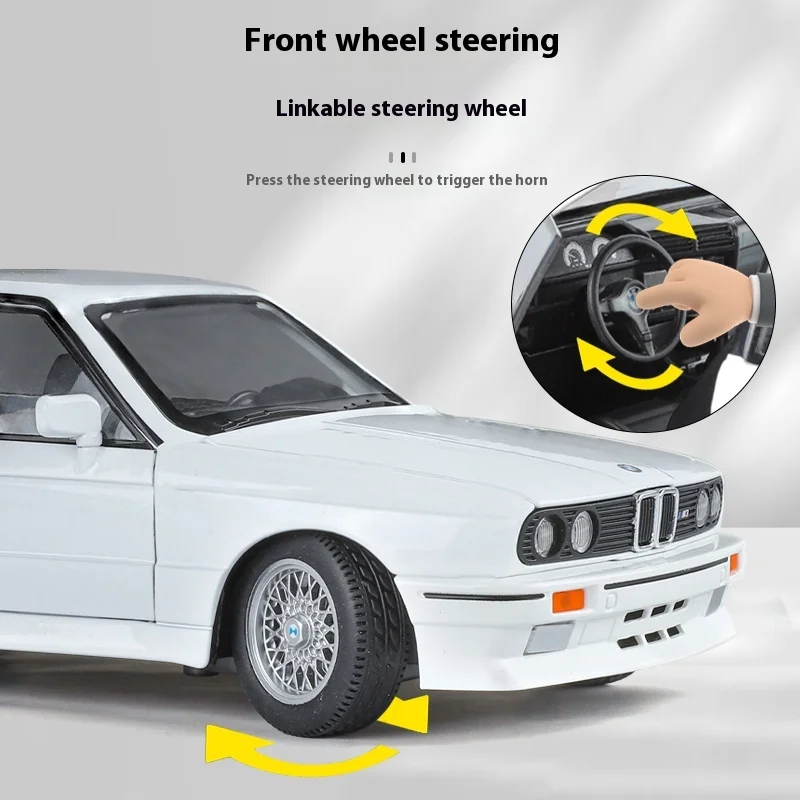 1:24 BMW M3 E30 1988 модель суперкара из сплава гоночный автомобиль игрушка литье под
