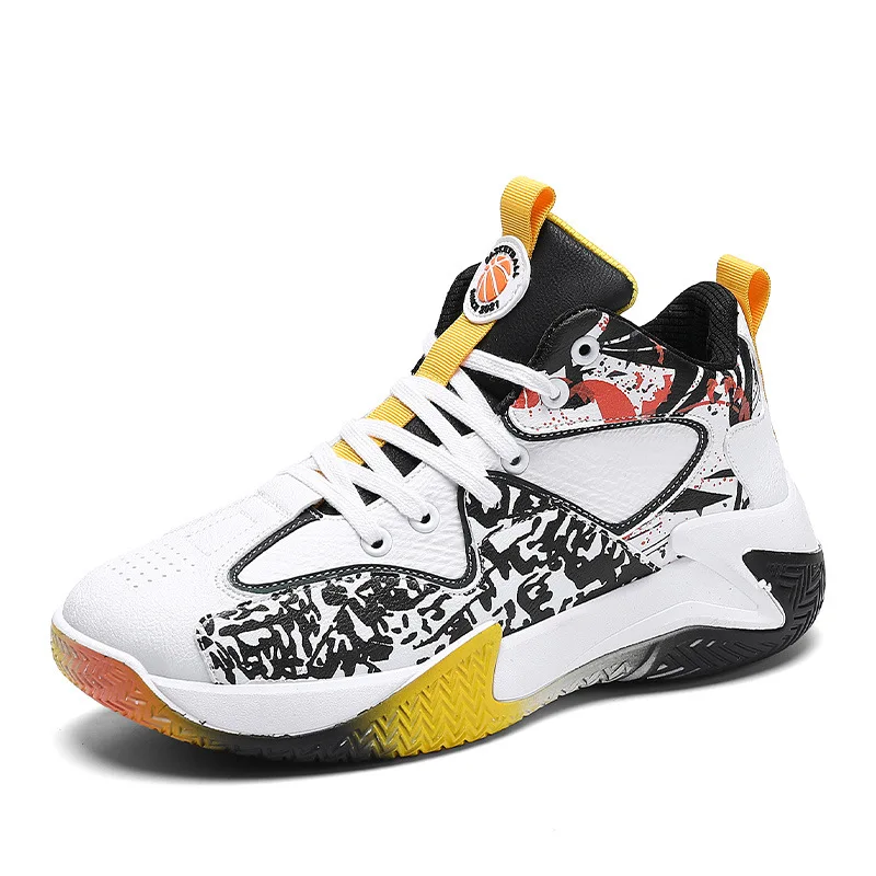 2022 New Men's Shoes Summer Casual Sneakers High-top Basketball Shoes Soft Bottom Youth Combat Sports Shoes Men