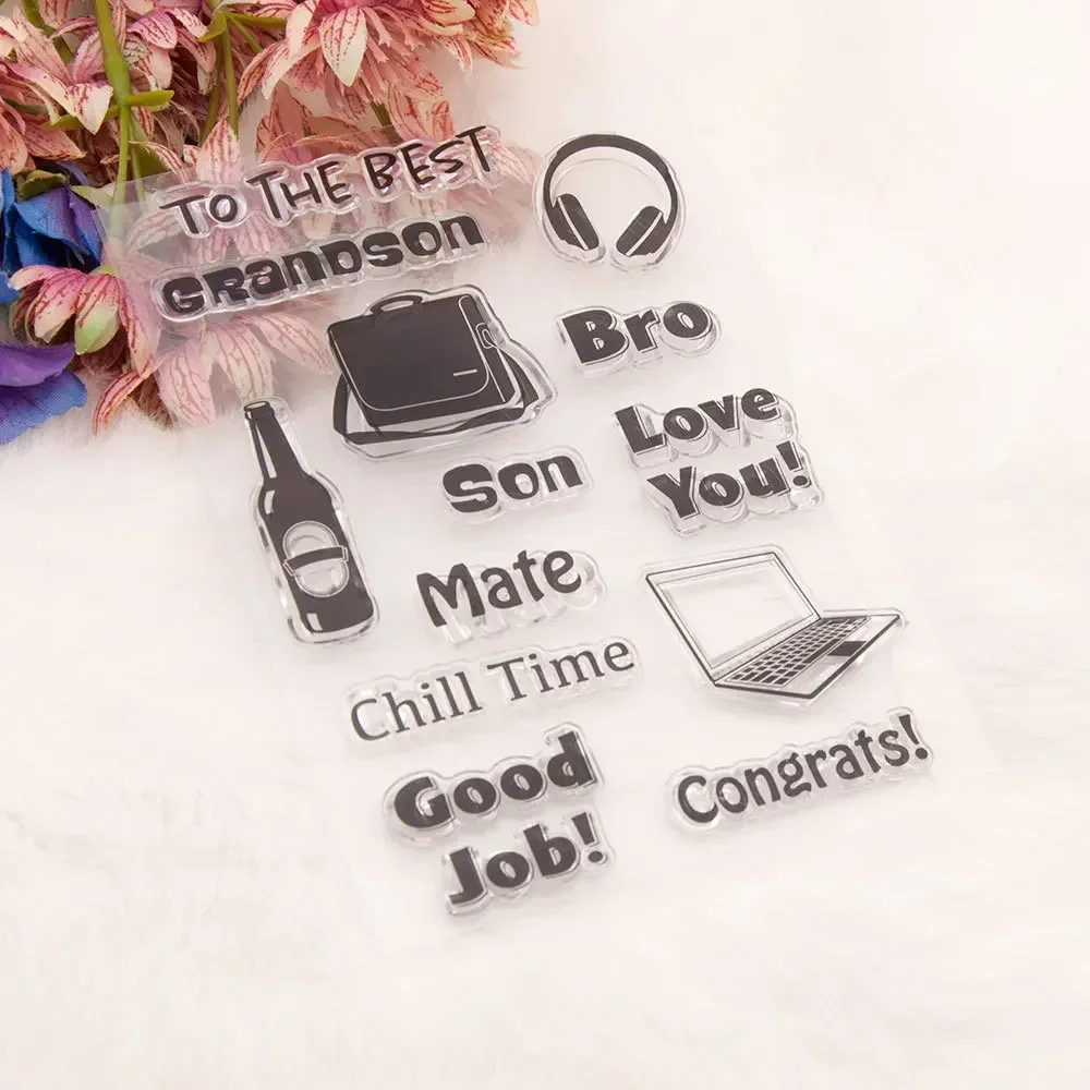 Силиконовые штампы для скрапбукинга и изготовления открыток на день рождения