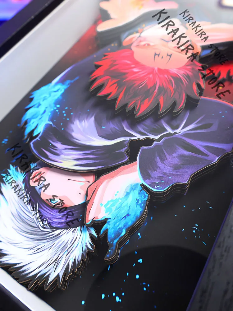 Jujutsu Kaisen Satoru Gojo Itadori Yuji 3D Стереограф Декор Косплей Талисман Аниме Ручная Роспись