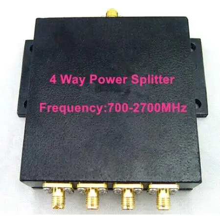 

1PC Wilkinson SMA Female 4 Way Power Splitter Divider 700-2700MHz 50W