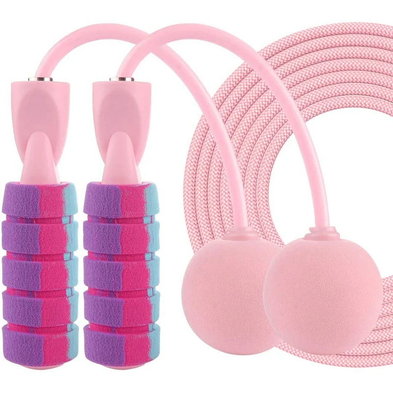 Jump Rope for Fitness, Adjustable 2 in 1 Ropeless & Skipping Speed Weighted Jumping Ropes