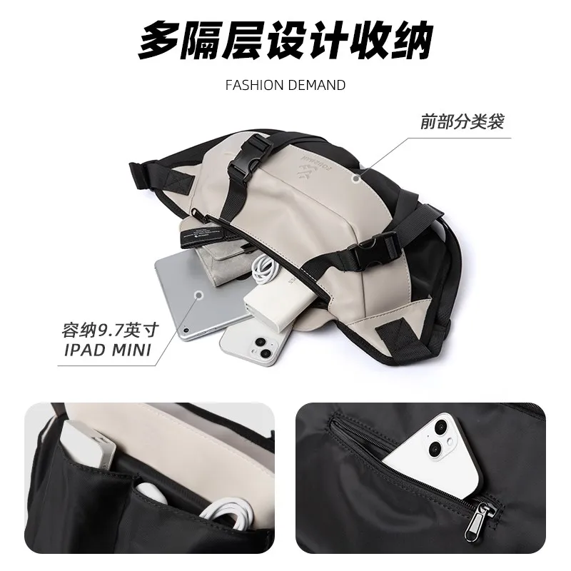 Men Chest Bag New Fashion 9.7inch IPad Waterproof Military Nylon Crossbody Bags Outdoor Personalised Design Sling Bags