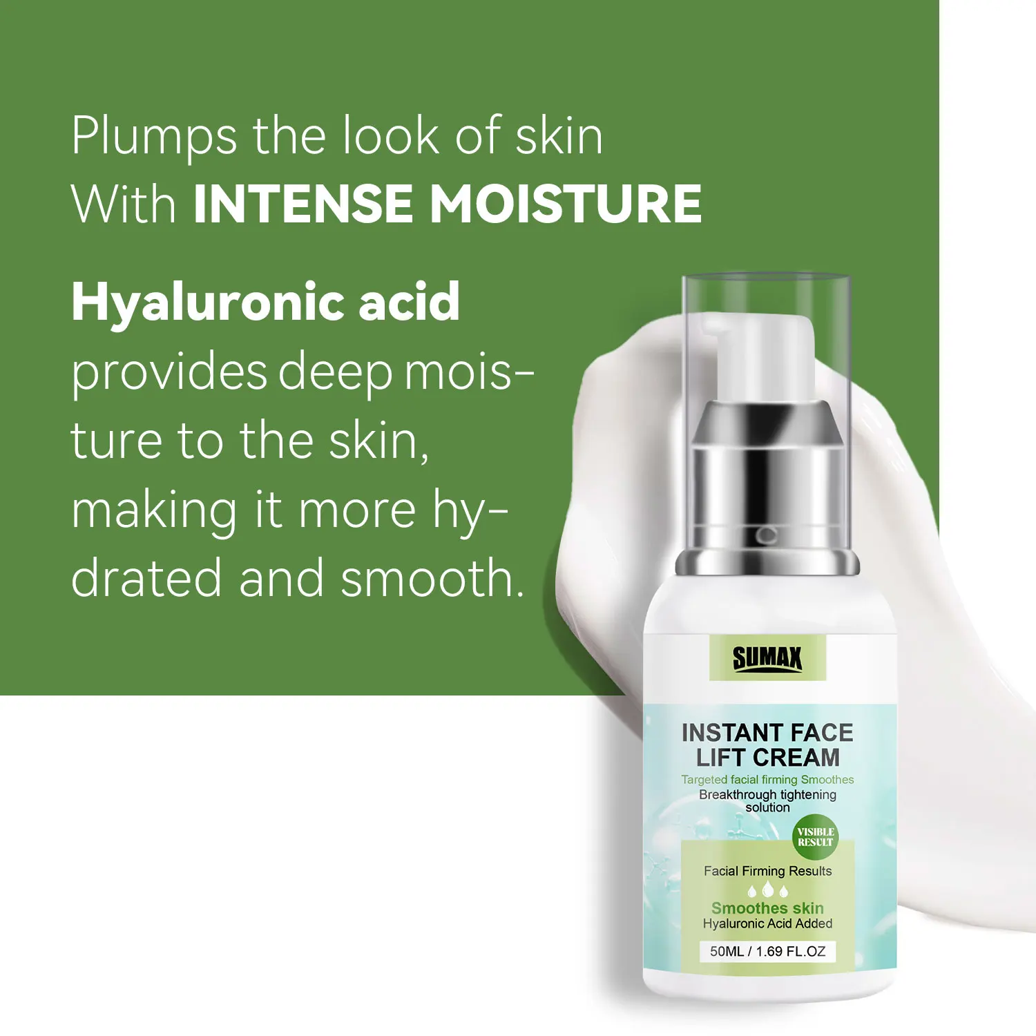 SUMAX INSTANT FACE LIFT CREAM 50 мл крем для лица с гиалуроновой кислотой отбеливающий и