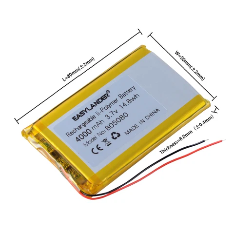 Литий-полимерная перезаряжаемая батарея 4000 mAh для планшета