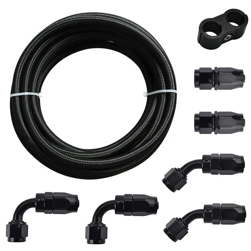 

1 Set Oil Tubes Simple Useful Oil Cooler Nylon Braiding Car Retrofit Oil Cooler Oil Tubes Parts (3 M)