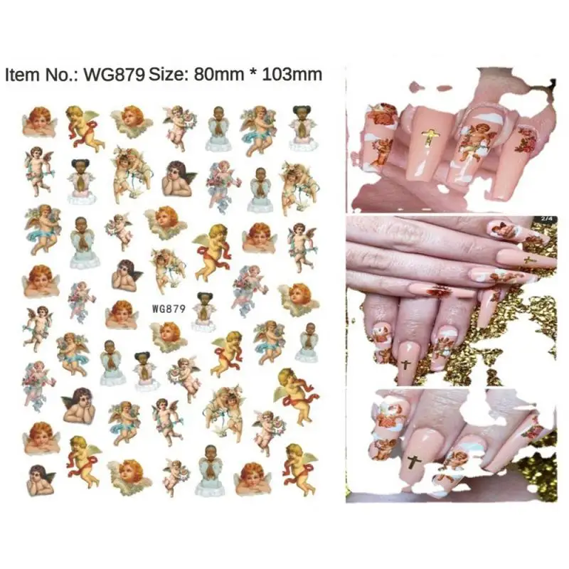 

10 Designs Nail Stickers Set Mixed Floral Geometric Nail Art Water Transfer Decals Sliders Flower Leaves Manicures Decoration