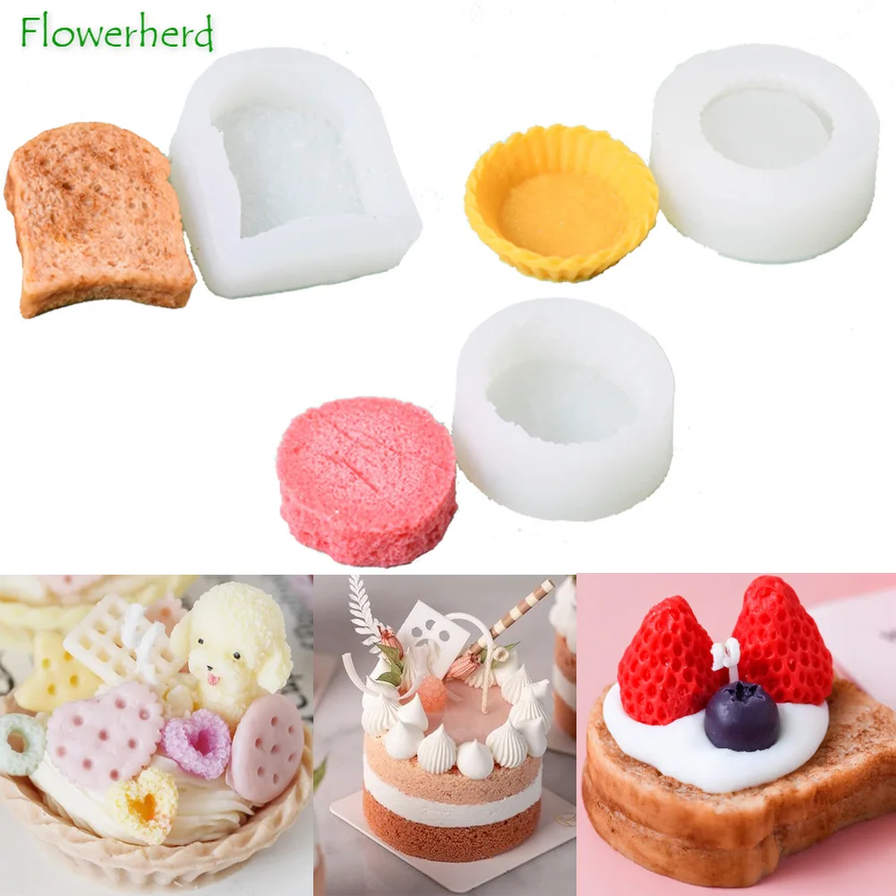 

Bread Tart Fondant Silicone Mold DIY Mousse Cake Baking Mold Creative Plaster Scented Candle Mold Cake Decorating Tools