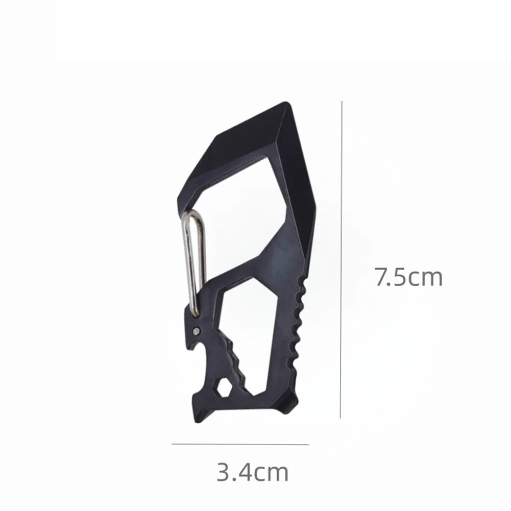 

Keychain Clip Bottle Opener 20g Key Chain Pendant Light Weight Multi-tools Portable 7.5*3.4*0.5cm Aluminum Alloy