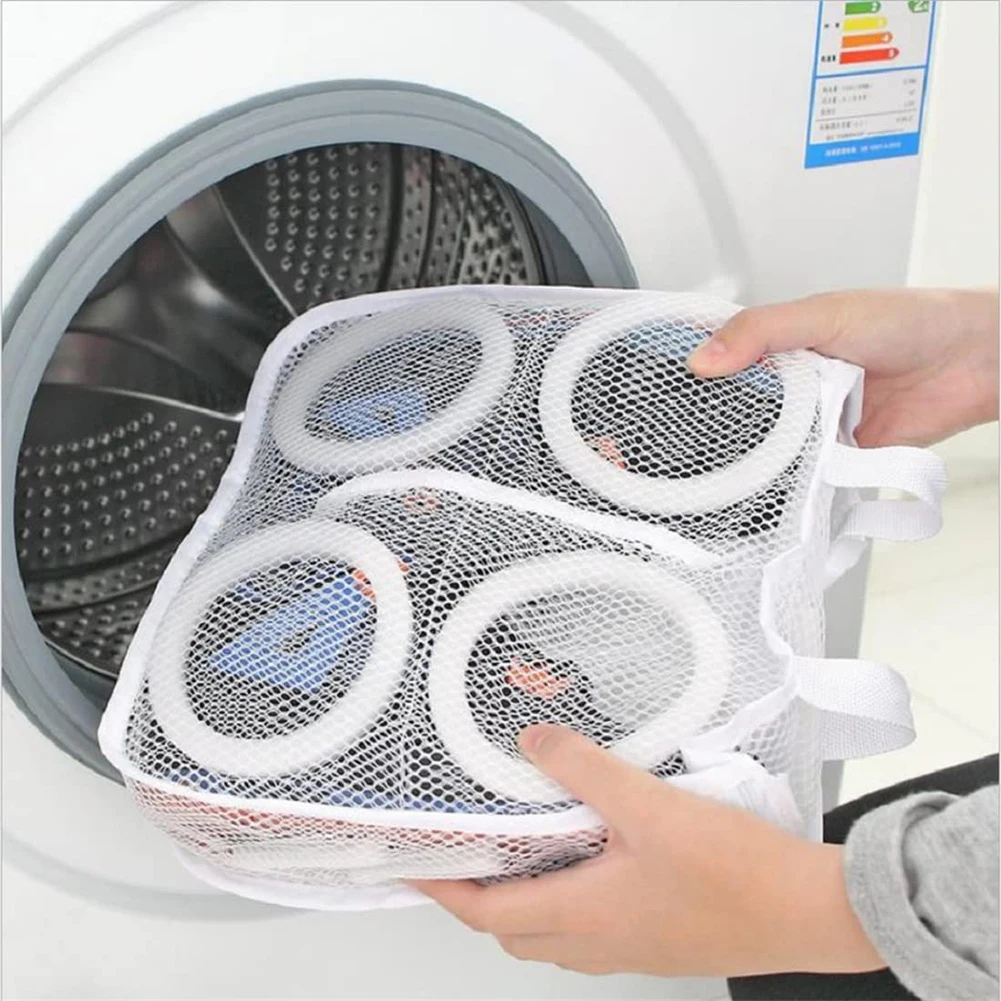 

Lazy Shoes Washing Bags Protective Organizer for Underwear Bra Zipper Mesh Anti-deformation Laundry Bag Shoes Airing Dry Tool