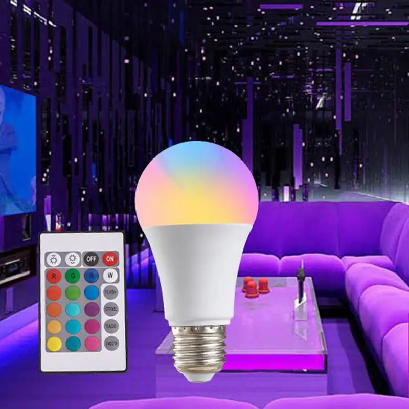 Лампочки RGB E27 Лампа с винтовым цоколем 5 Вт Светодиодная лампа изменением цвета