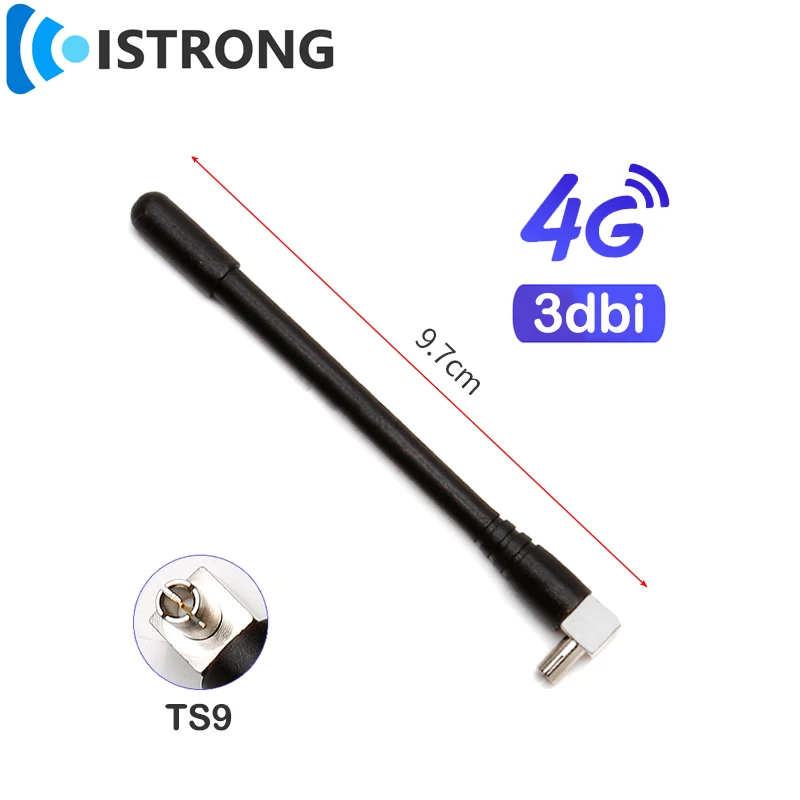 

2pcs 4G LTE Antenna Booster TS9 Male for Wifi Router Modem 3dbi 700-2700MHz External Folded Omni Aerial for GSM 2G 3G DTU NB-iot