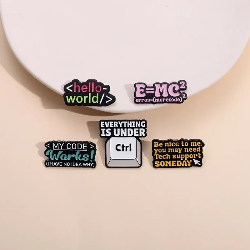 5 шт./набор эмалевые броши для компьютера