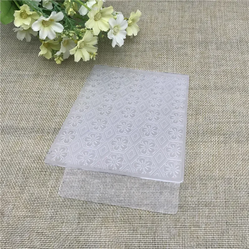 

geometric flowers print DIY Plastic Embossing Folders for DIY Scrapbooking Paper Craft/Card Making Decoration Supplies
