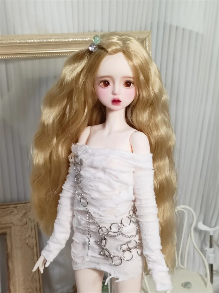 

1/3 1/4 1/6 BJD Wigs High Temperature Wavy Curly Long Hair for SD MSD YOSD Wigs Doll Accessories Girls DIY Toys