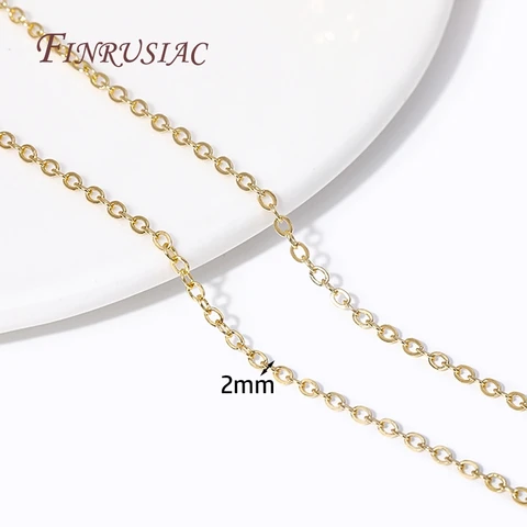 Металлические цепи FINRUSIAC 18K золотопокрытие для бижутерии